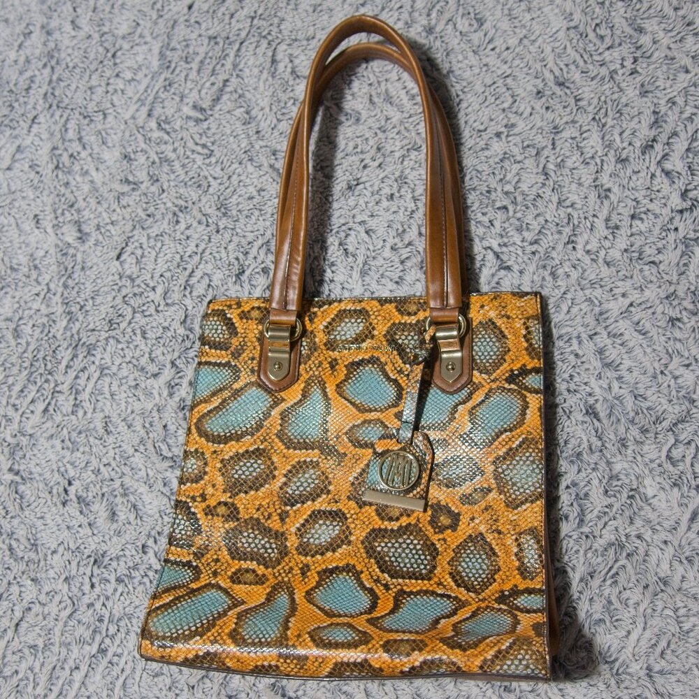ANTONIO MELANI snake skin leather purse